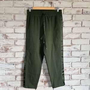 Jason Wu green cotton pull on pants with tuxedo side panel